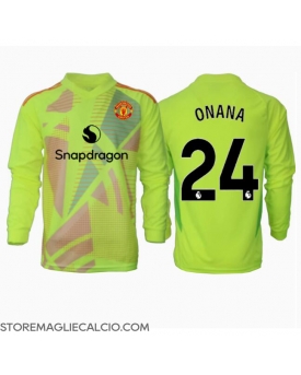 Manchester United Andre Onana #24 Portiere Maglia Gara Trasferta Repliche 2024-25 Maniche Lunghe
